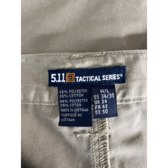 5.11 Tactical Series Mens Cargo Pants Tan Utility Outdoors Military Size 34 x 30 - Picture 9 of 10